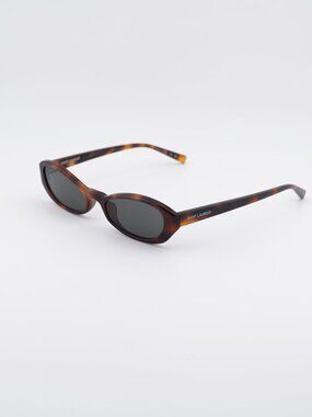 Saint Laurent SL871 SUE 004 Sunglasses Havana Rectangle Frame, Grey Lenses